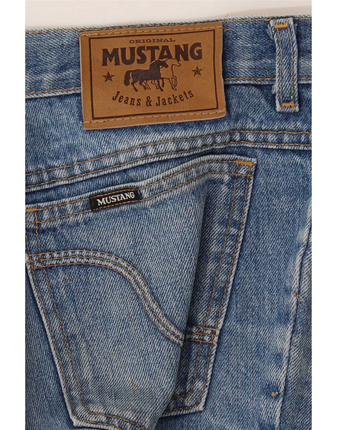 Mustang Damen Jeansshorts W28 Mittelblau