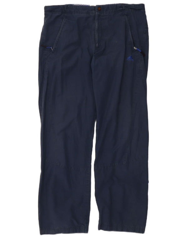 Adidas Herren Straight Chino Hose Medium W34 L30 Marineblau Baumwolle