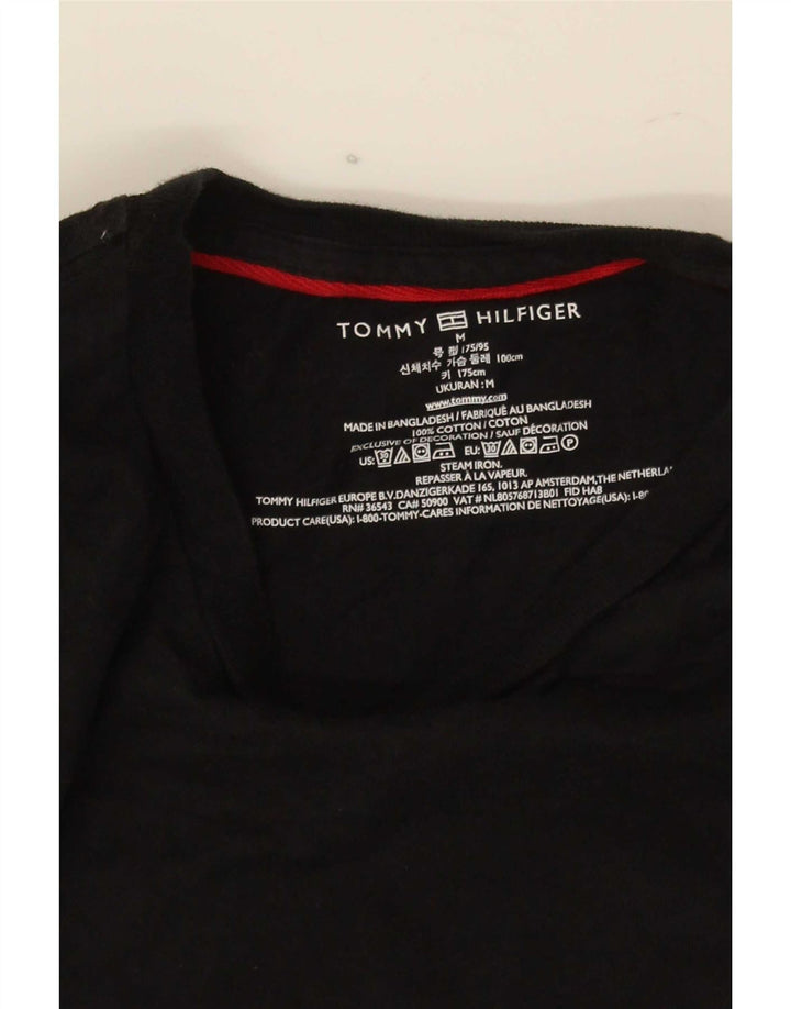 Tommy Hilfiger Herren T-Shirt Top Medium Schwarz Baumwolle