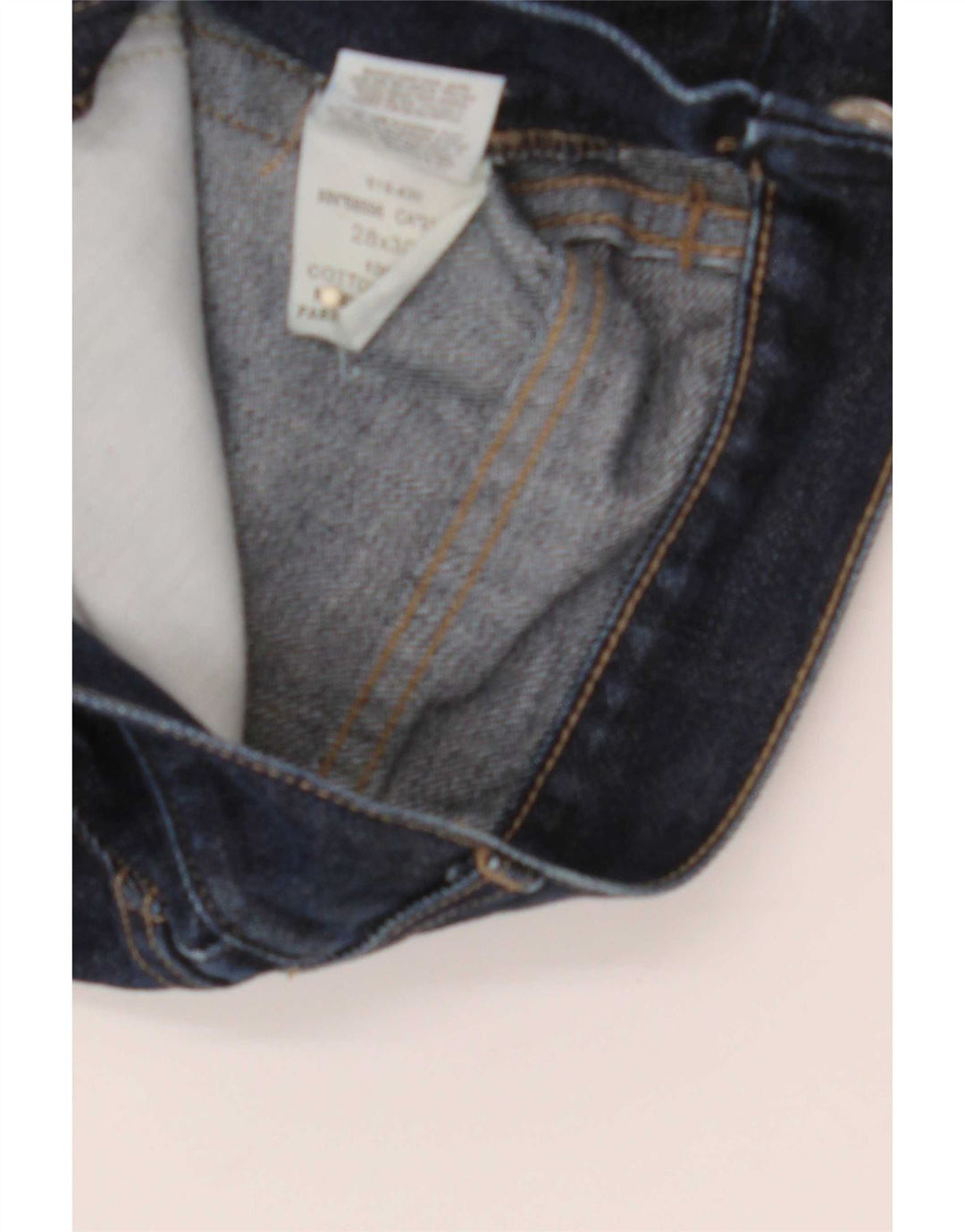 Dkny Damen Straight Jeans W28 L30 Marineblaue Baumwolle