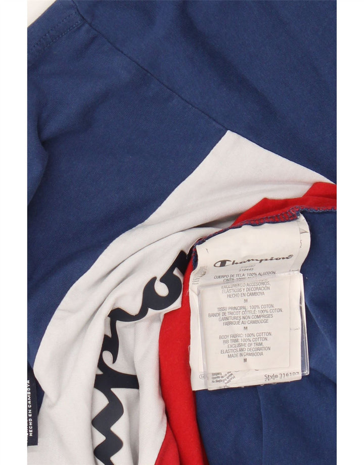 Champion Herren-T-Shirt mit Grafik, mittelgroß, mehrfarbig, Colourblock-Baumwolle
