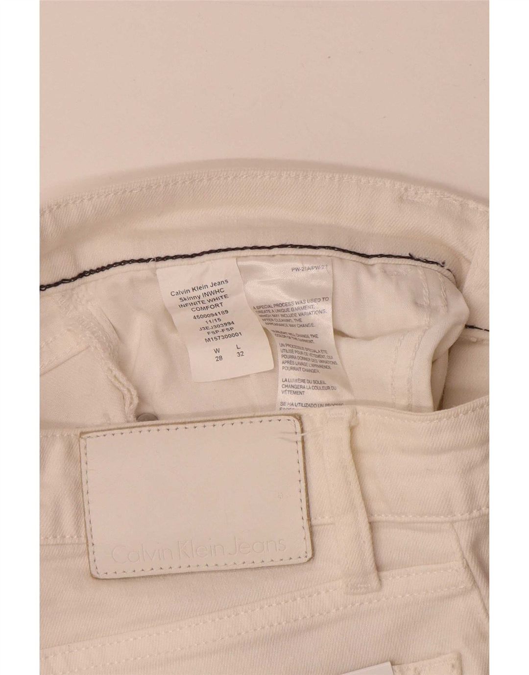 Calvin Klein Damen Skinny Jeans W28 L28 Weiß