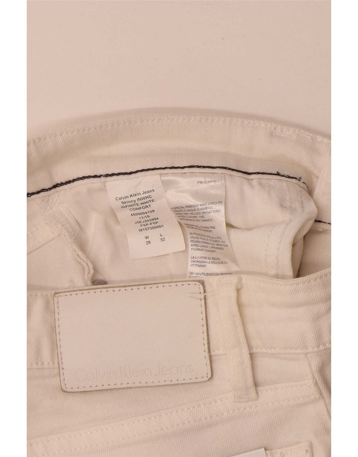 Calvin Klein Damen Skinny Jeans W28 L28 Weiß