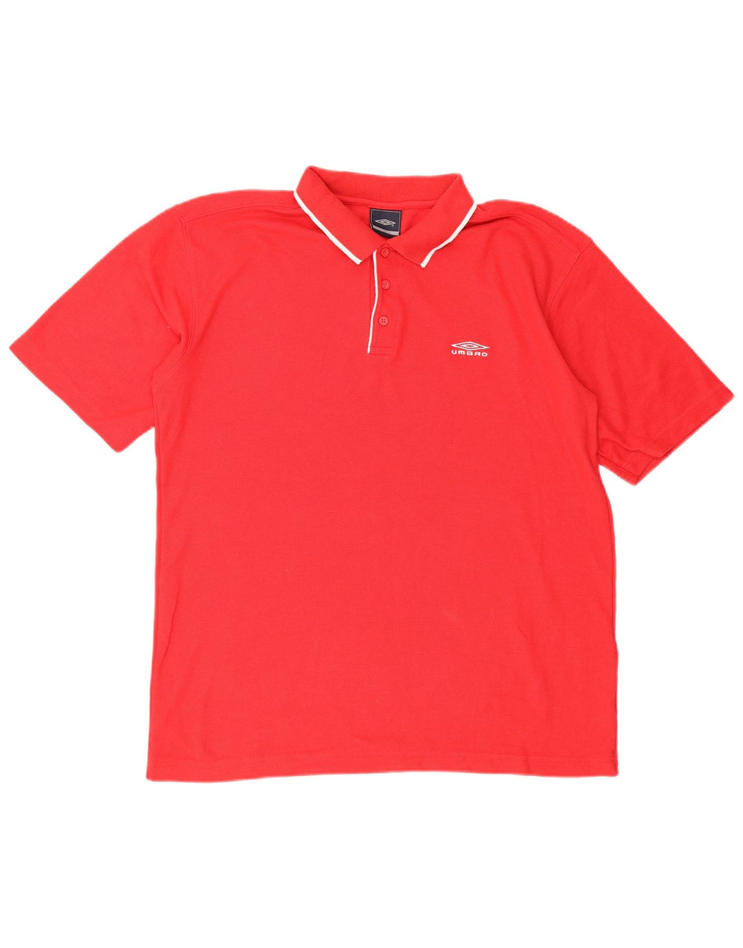 UMBRO Herren-Poloshirt XL, rote Baumwolle
