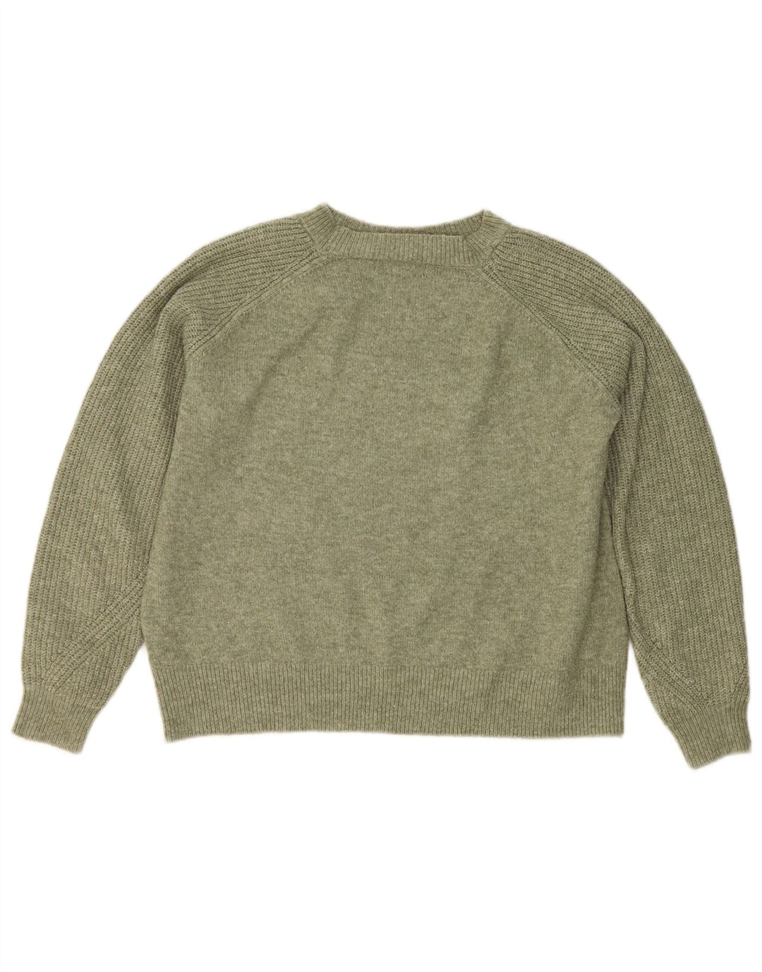 Marks & Spencer Damen Pullover mit Rundhalsausschnitt, UK 14, Mittelgrün, Acryl