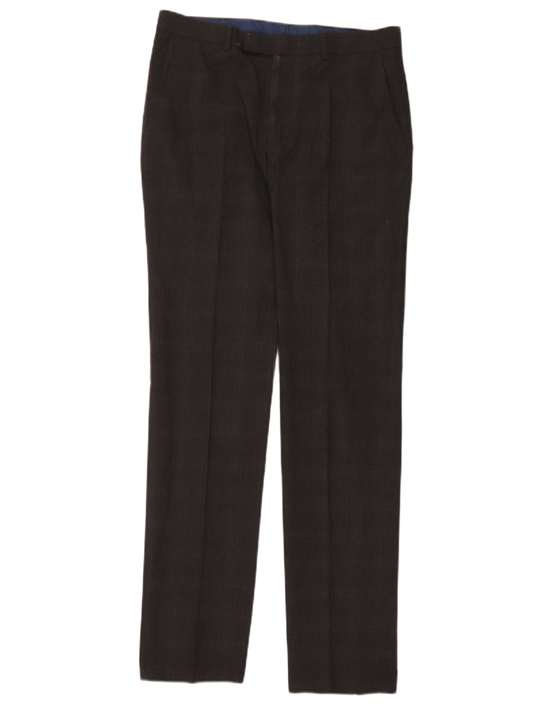 Marks & Spencer Herren-Anzughose mit super schmaler Passform, W32 L33, grau kariert