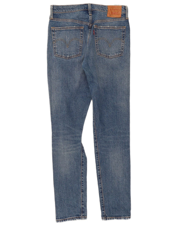 Levi's Damen 501 Distressed Slim Jeans W27 L30 Blaue Baumwolle
