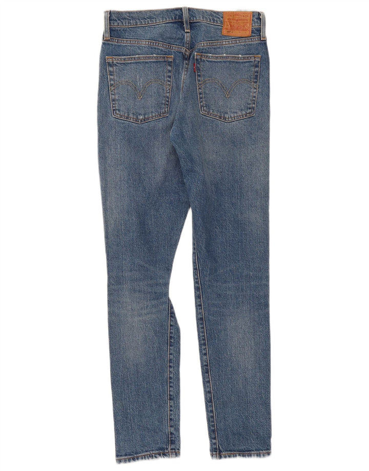 Levi's Damen 501 Distressed Slim Jeans W27 L30 Blaue Baumwolle