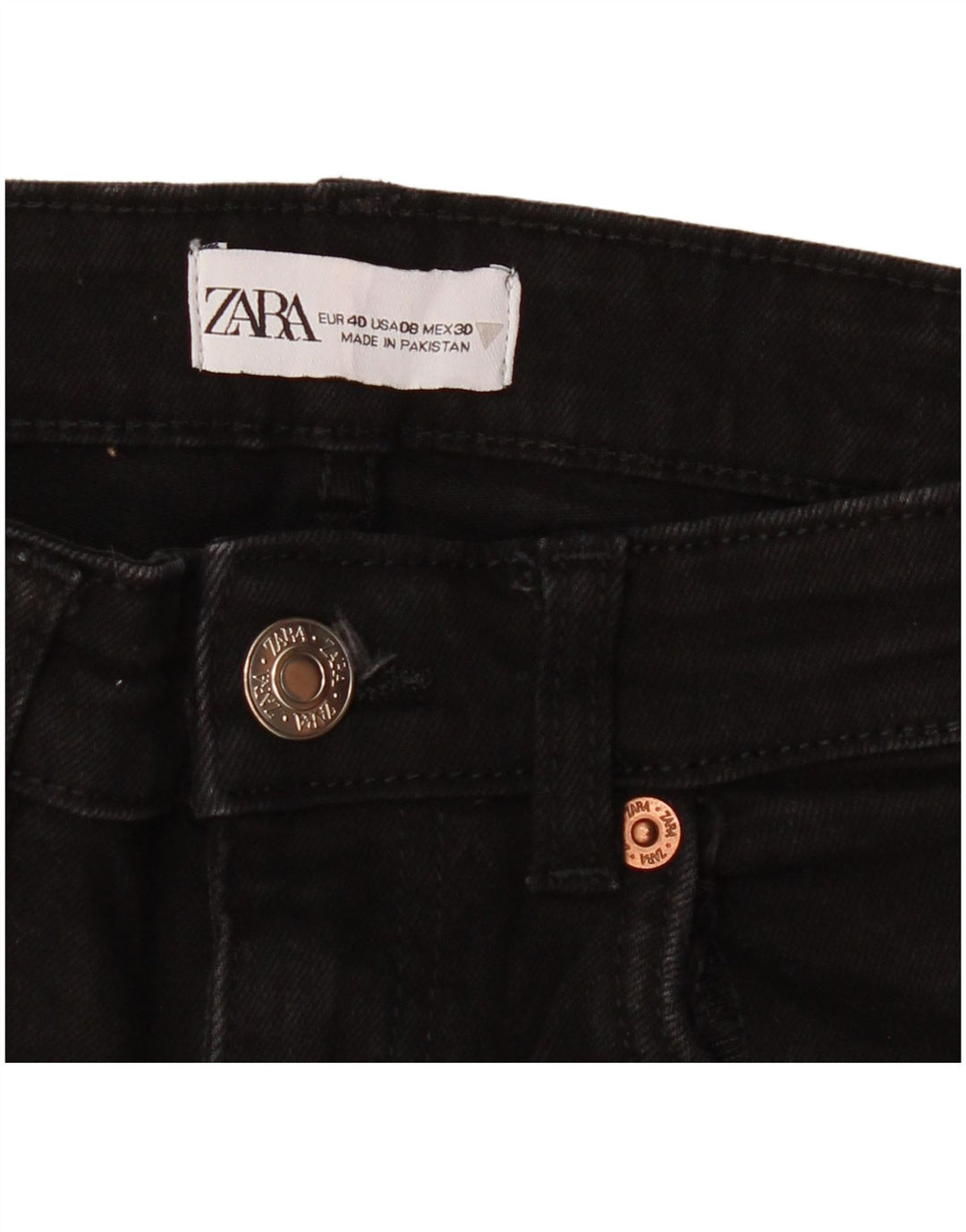 Zara Damen Bootcut-Jeans mit hoher Taille, EU 40, Mittel W30 L26, Schwarz