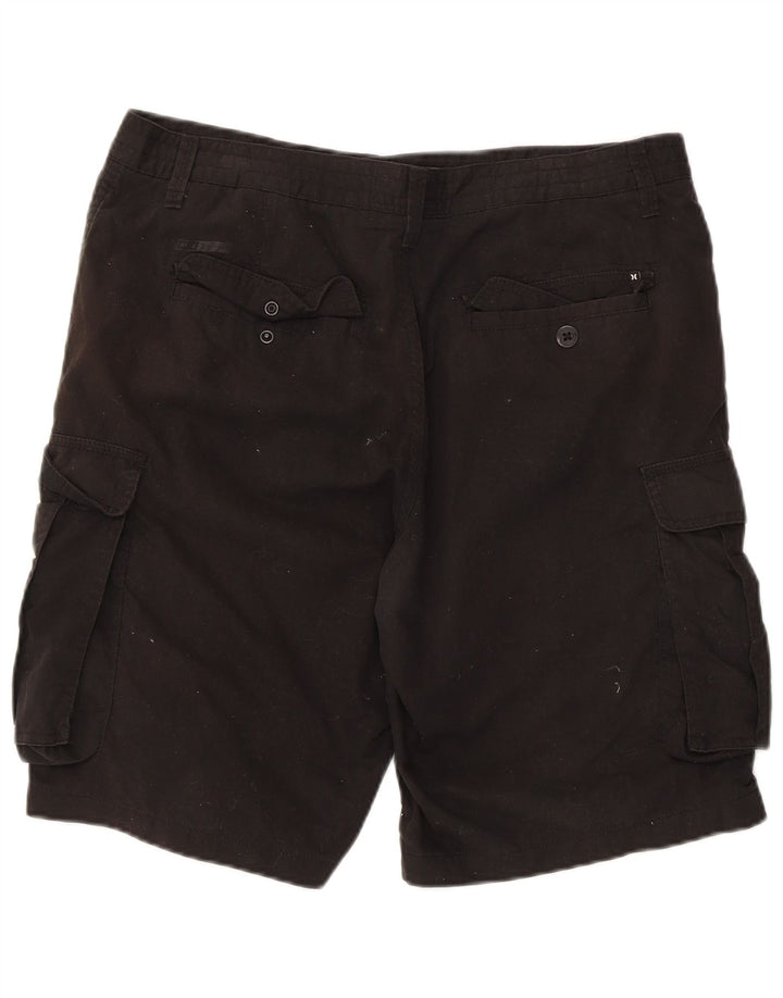 Hurley Herren Cargo-Shorts W34 Large Schwarz Baumwolle