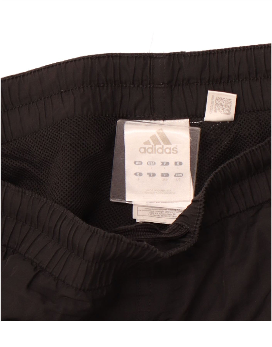 ADIDAS Herren-Trainingshose mit Grafik, groß, aus schwarzem Polyester