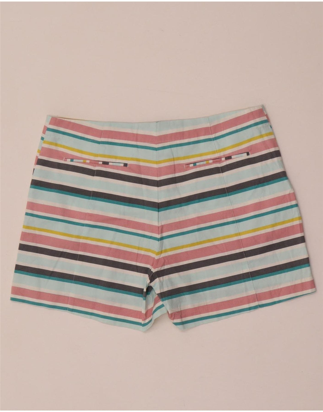 OASIS Damen Chino-Shorts UK 12 Medium W32 Mehrfarbig gestreifte Baumwolle