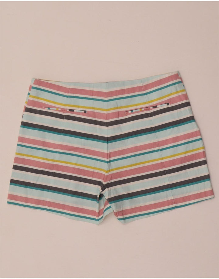 OASIS Damen Chino-Shorts UK 12 Medium W32 Mehrfarbig gestreifte Baumwolle