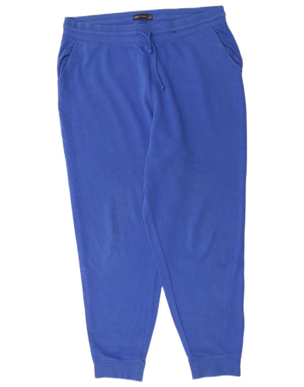 Marks & Spencer Damen-Trainingshose, Jogginghose, UK 18, XL, Blau, Baumwolle