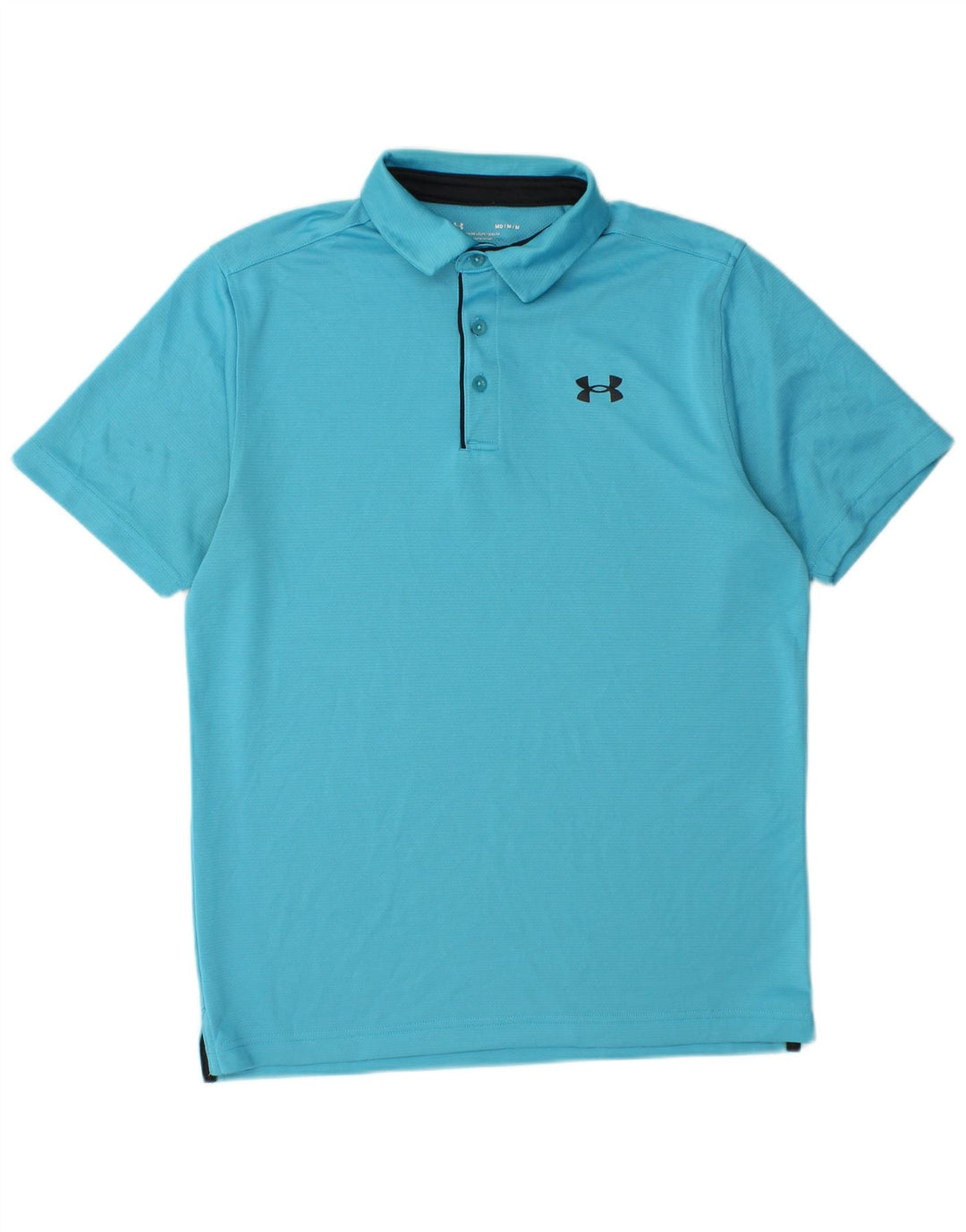 UNDER ARMOUR Herren-Poloshirt mit lockerer Passform, mittelblaues Polyester