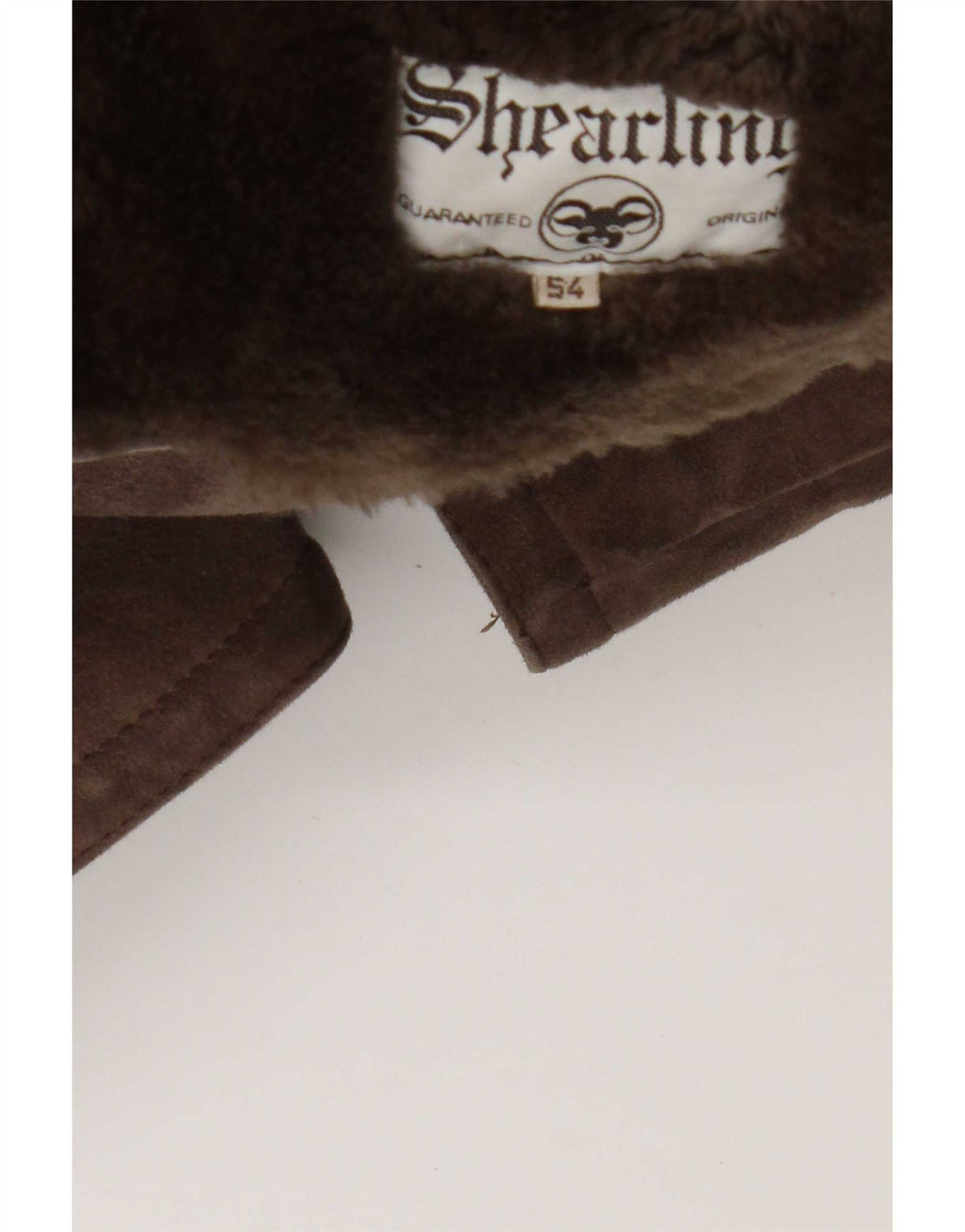 Vintage Herren Lammfelljacke IT 54 2XL Braunes Lammfell
