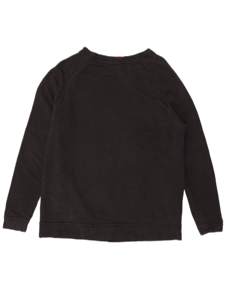 Nike Damen Graphic Sweatshirt Pullover UK 14 Medium Schwarz