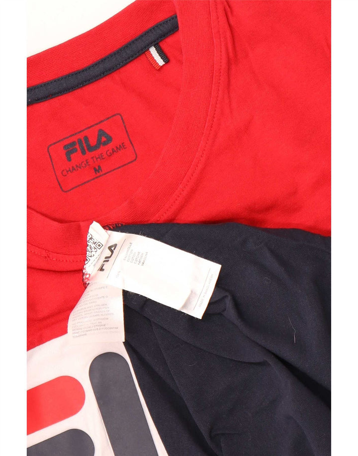 Fila Herren-T-Shirt mit Grafik, mittelgroß, mehrfarbig, Colourblock-Baumwolle