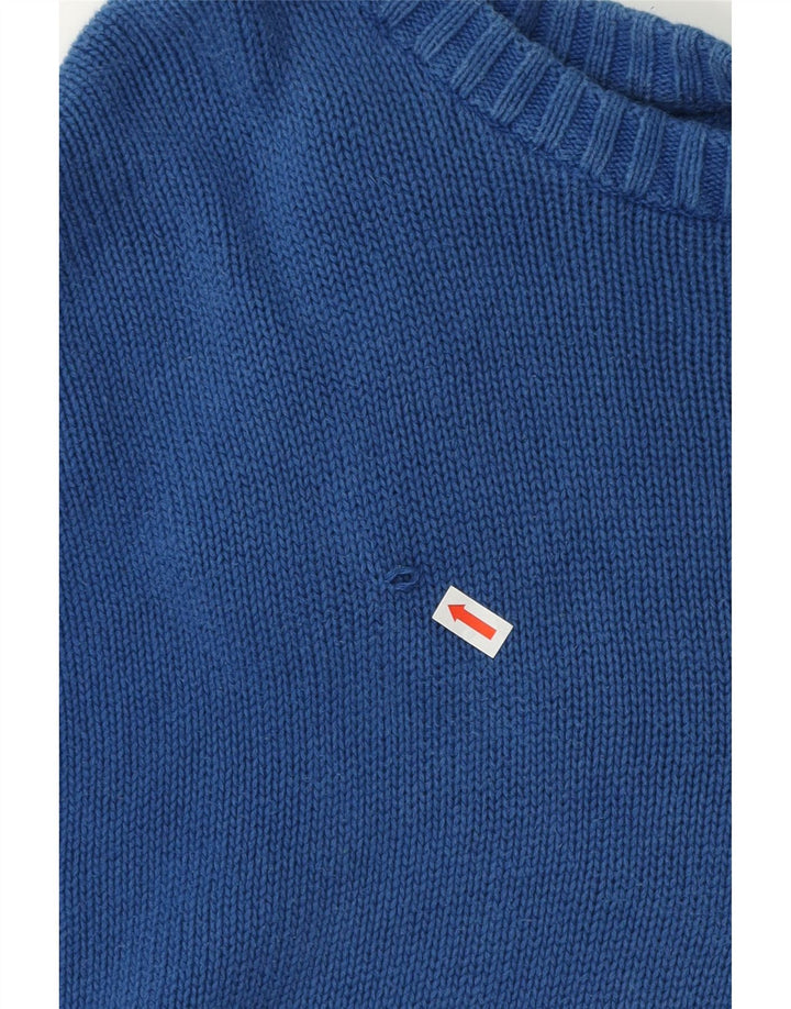 Chaps Herren-Pullover mit großem Rundhalsausschnitt, 4XL, Blau, Baumwolle