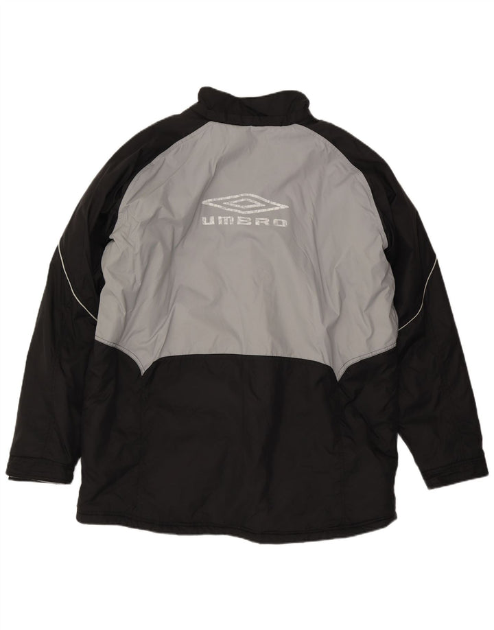 Umbro Herren-Windbreaker-Jacke, UK 42, XL, graues Colourblock-Nylon