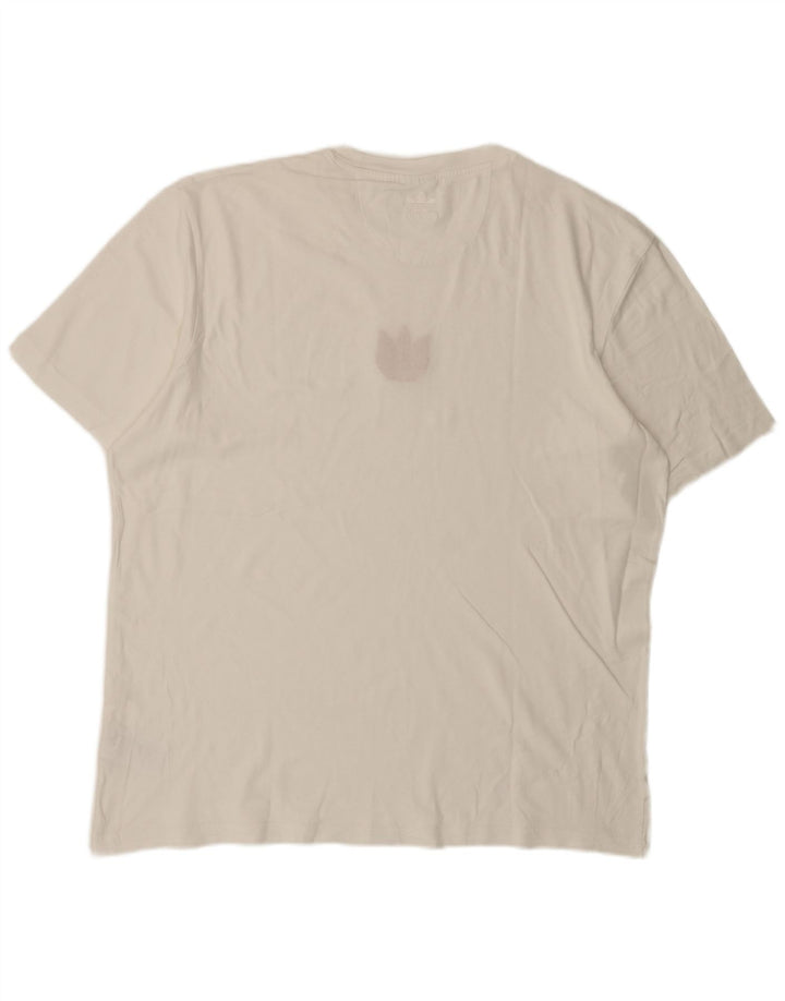 Adidas Herren T-Shirt mit Grafik, groß, aus weißer Baumwolle