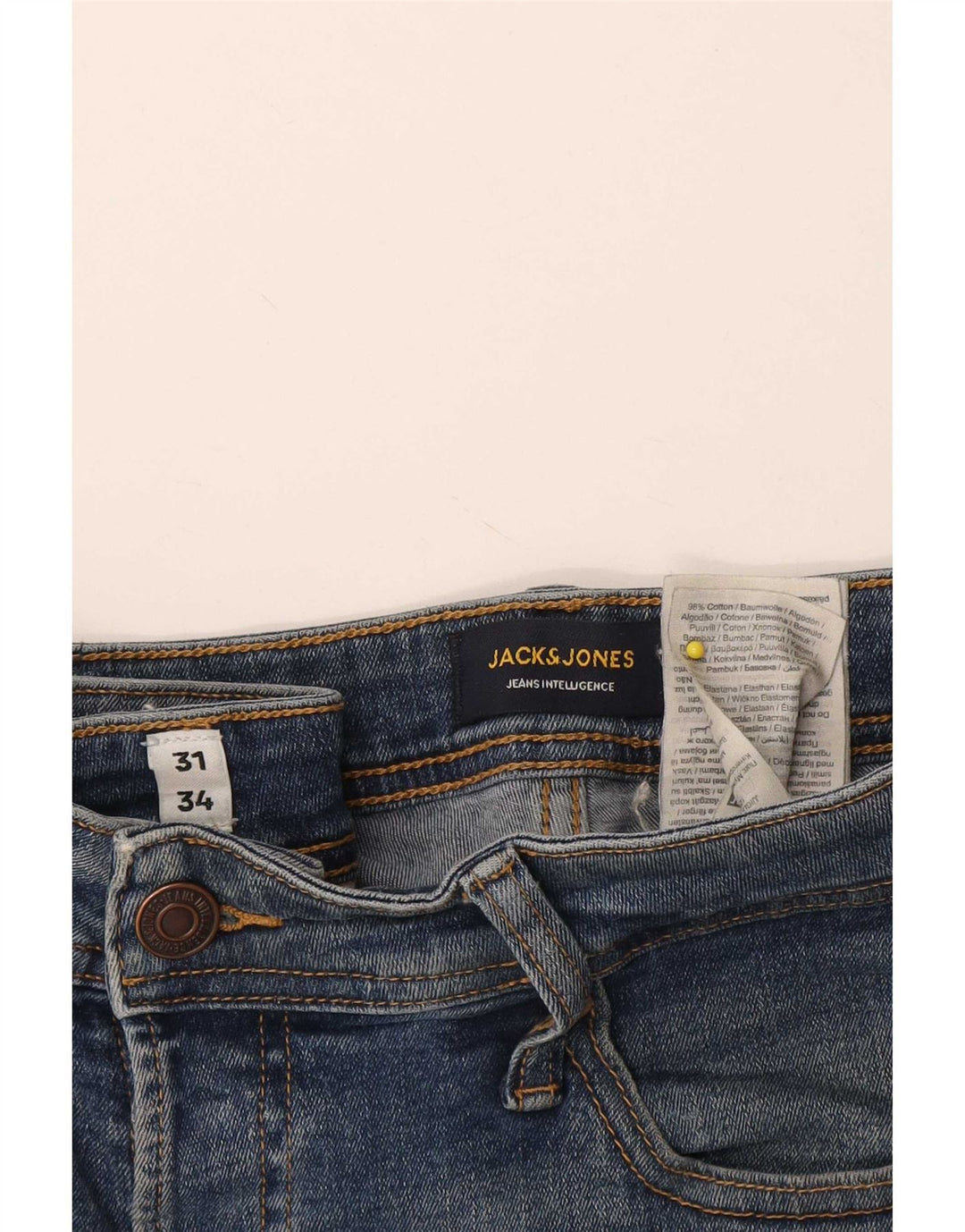 Jack & Jones Herren GLENN Slim Jeans W31 L34 Blaue Baumwolle