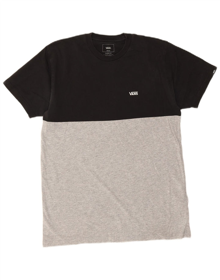 Vans Herren-T-Shirt mit klassischer Passform, Mittelschwarz, Colourblock-Baumwolle