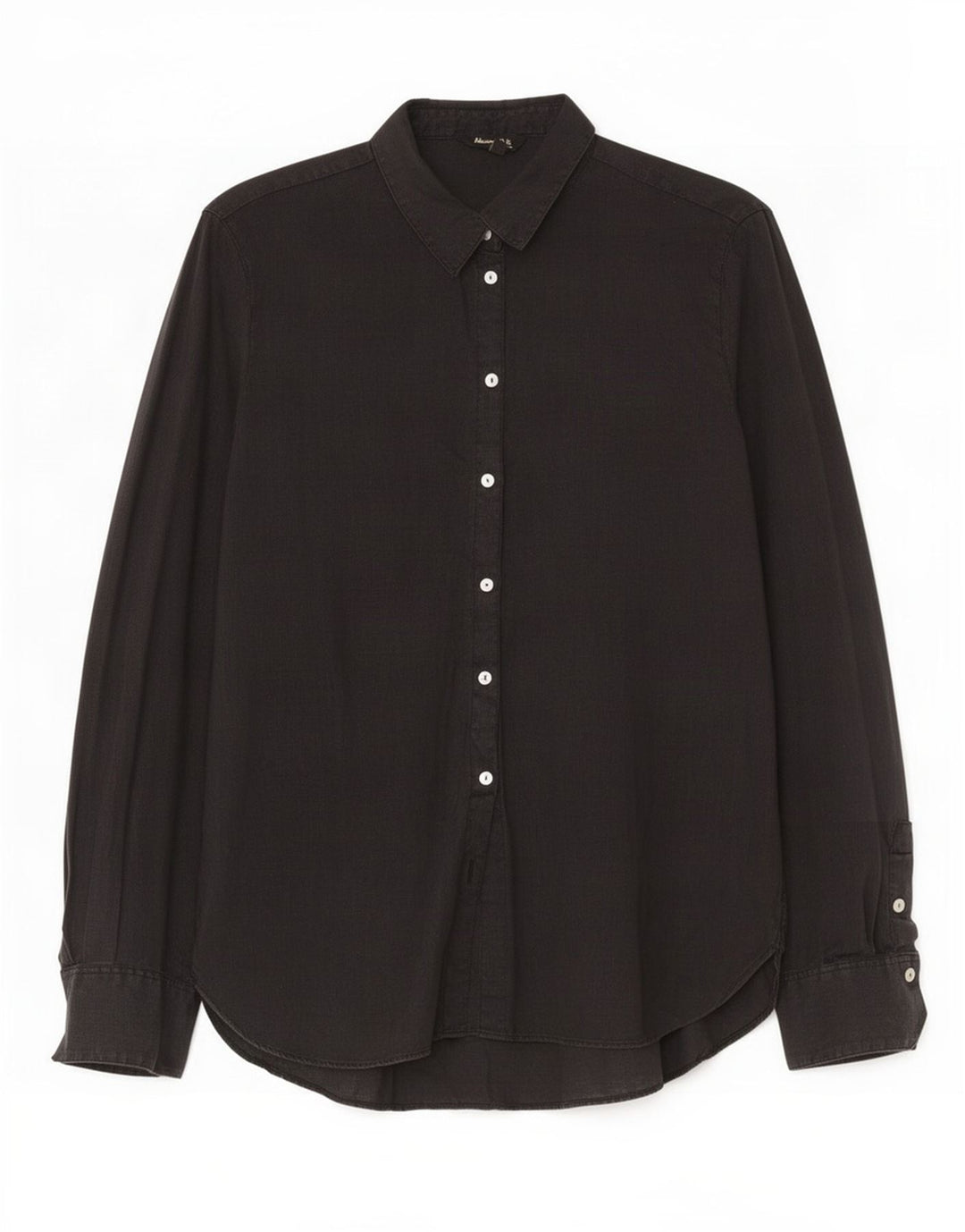 Massimo Dutti Damen Hemd EU 40 Mittelschwarzes Leinen