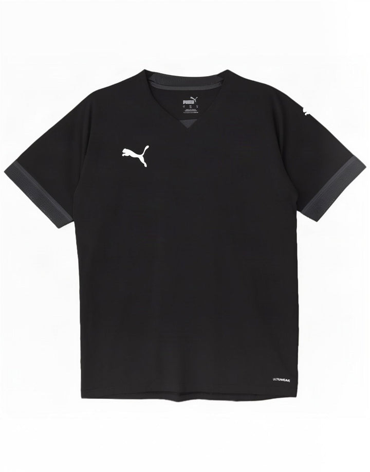 Puma Herren T-Shirt Top Medium Schwarz Colourblock Polyester