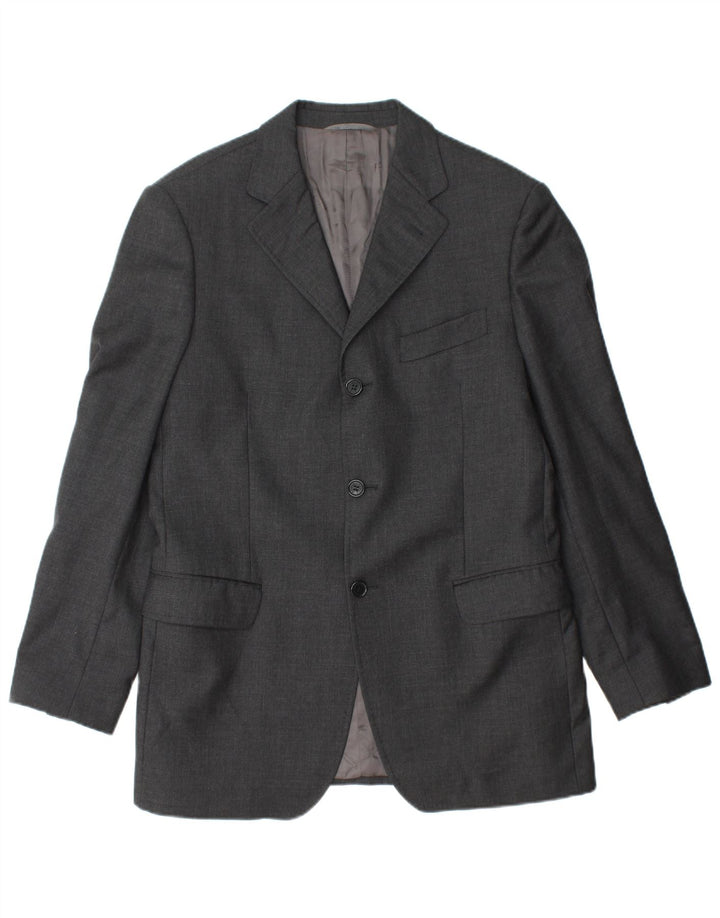 BROOKSFIELD Mens Tailored 3 Button Blazer Jacket IT 48 Medium Grey Wool