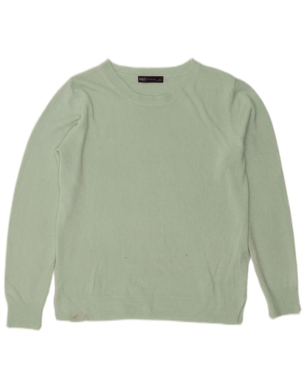 Marks & Spencer Damen-Pullover mit U-Boot-Ausschnitt, UK 12, Mittelgrün, Acryl