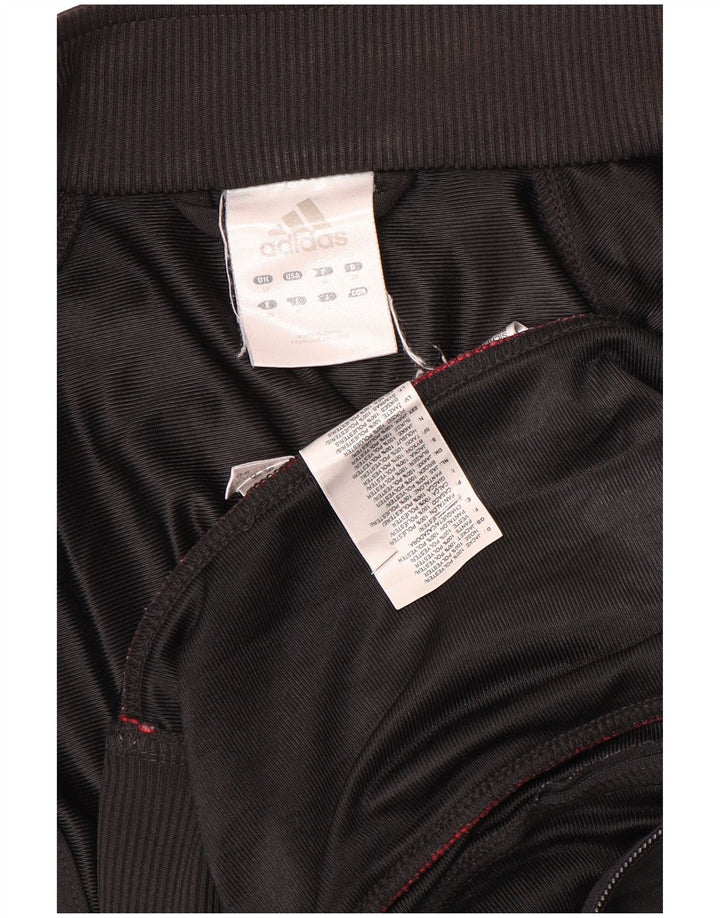 Adidas Damen Trainingsanzug Top Jacke UK 12 Medium Schwarz Polyester