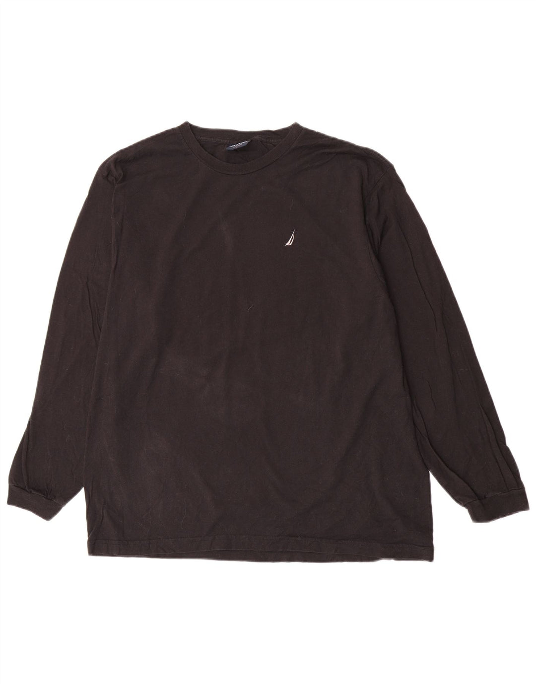 NAUTICA Herren-Top, langärmelig, groß, schwarze Baumwolle