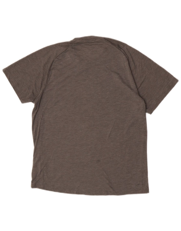 Adidas Herren Climalite T-Shirt Top Mittelgraues Polyester