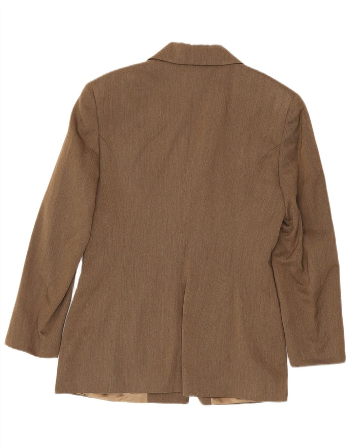 Sisley Damen-Blazerjacke mit 4 Knöpfen, Gr. 10, Größe S, braune Viskose