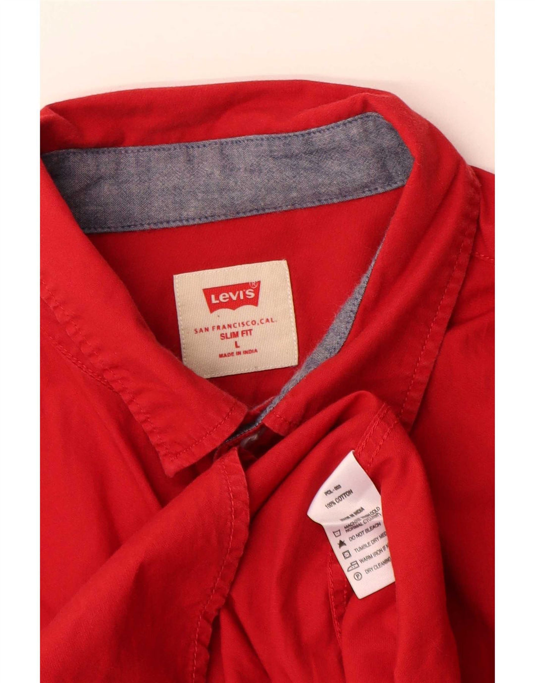 Levi's Herren-Slim-Fit-Hemd, groß, aus roter Baumwolle