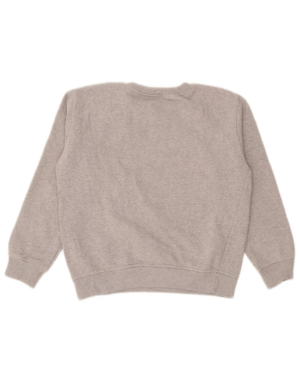 Benetton Jungen-Sweatshirt mit Grafik, 10–11 Jahre, XL, graue Baumwolle