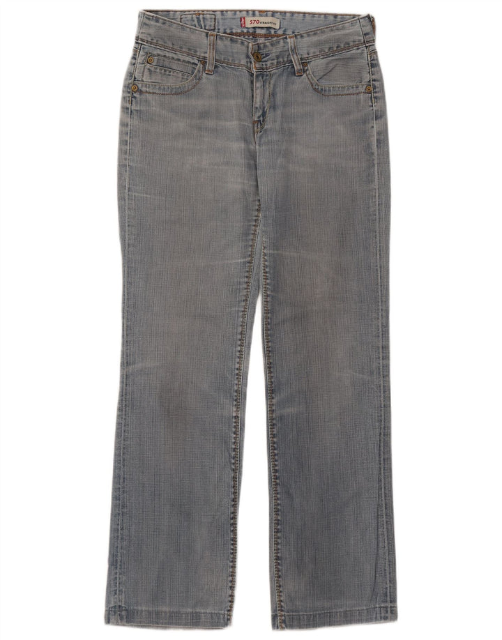 Levi's Damen 570 Straight Jeans W30 L31 Blaue Baumwolle
