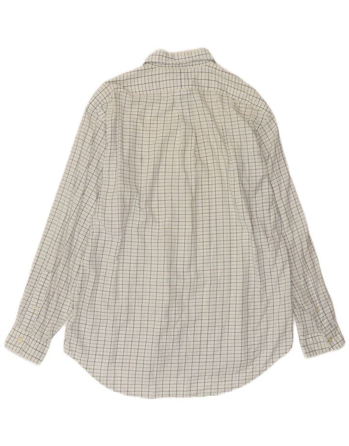 POLO RALPH LAUREN Herren-Yarmouth-Hemd, Größe 16, große, weiß karierte Baumwolle