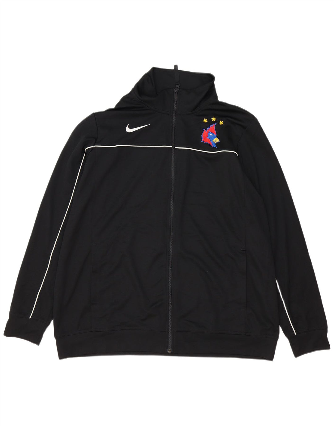 NIKE Mens Graphic Tracksuit Top Jacket XL Black Polyester