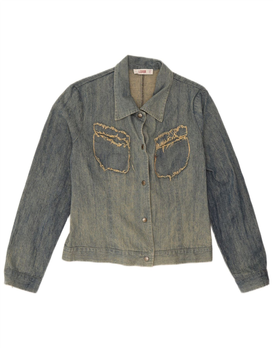 Leonor Damen Jeansjacke IT 44 Mittelblaue Baumwolle