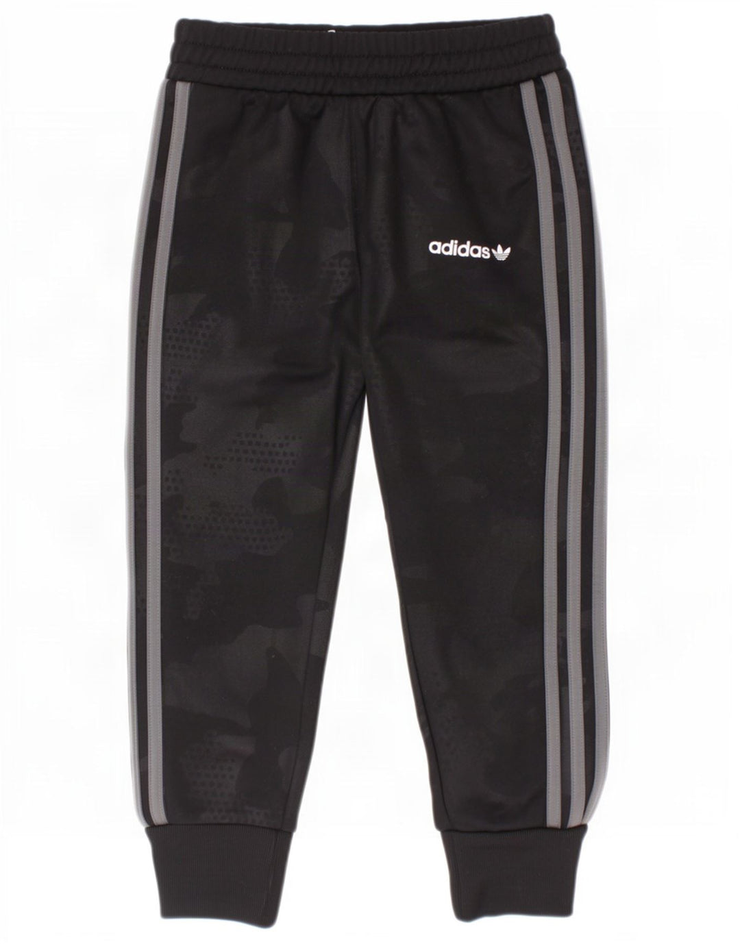 Adidas Jungen-Trainingshose, Jogginghose, 2–3 Jahre, schwarzes Camouflage-Polyester