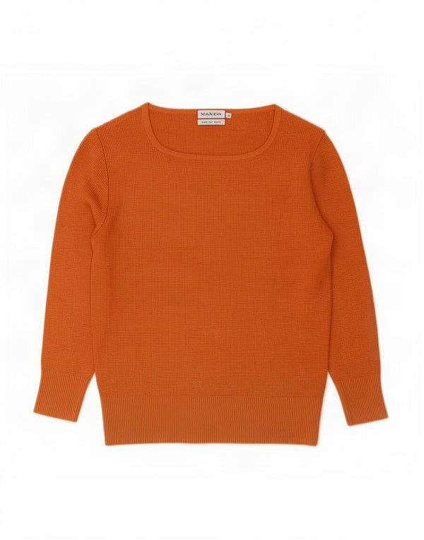 Max & Co. Damen-Pullover mit U-Boot-Ausschnitt, UK 12, mittelorange Viskose