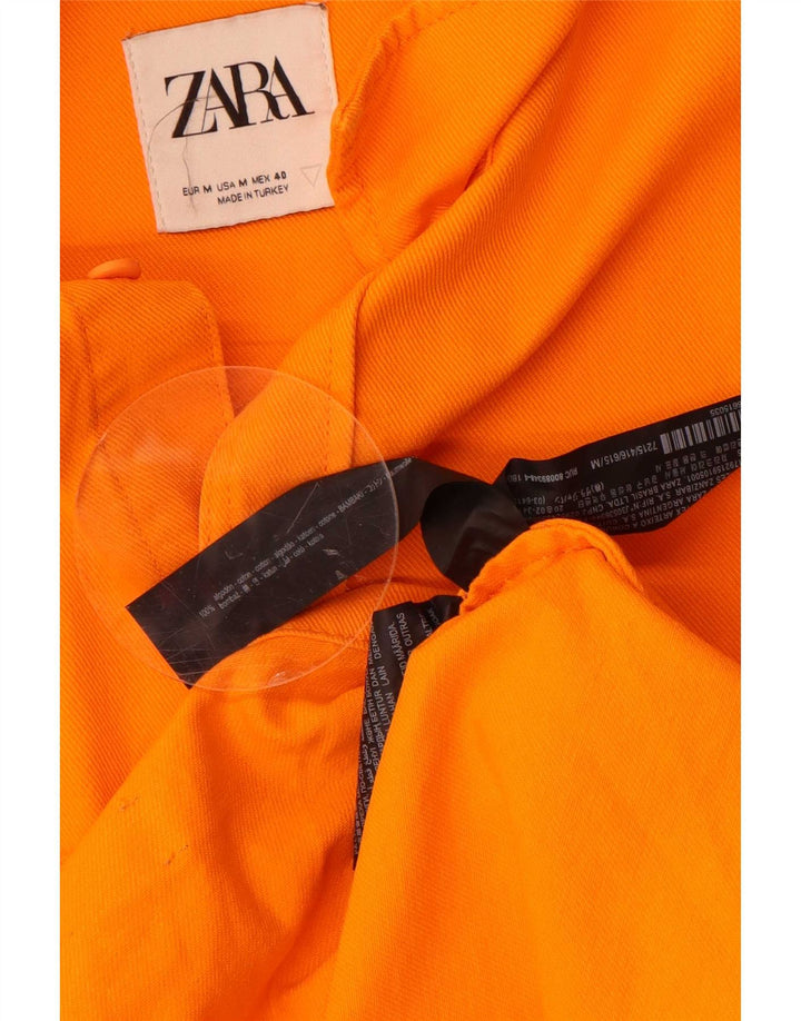 Zara Herren Flanellhemd Mittelorange Baumwolle