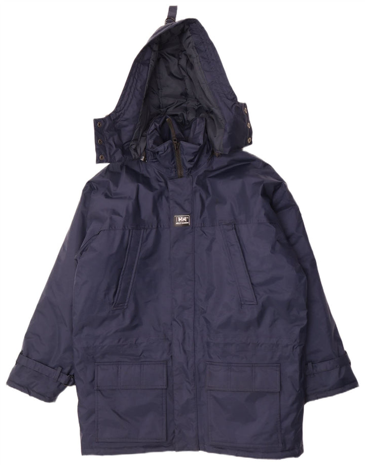 Helly Hansen Herren-Mantel mit Kapuze, übergroß, gepolstert, Größe 36, Marineblau
