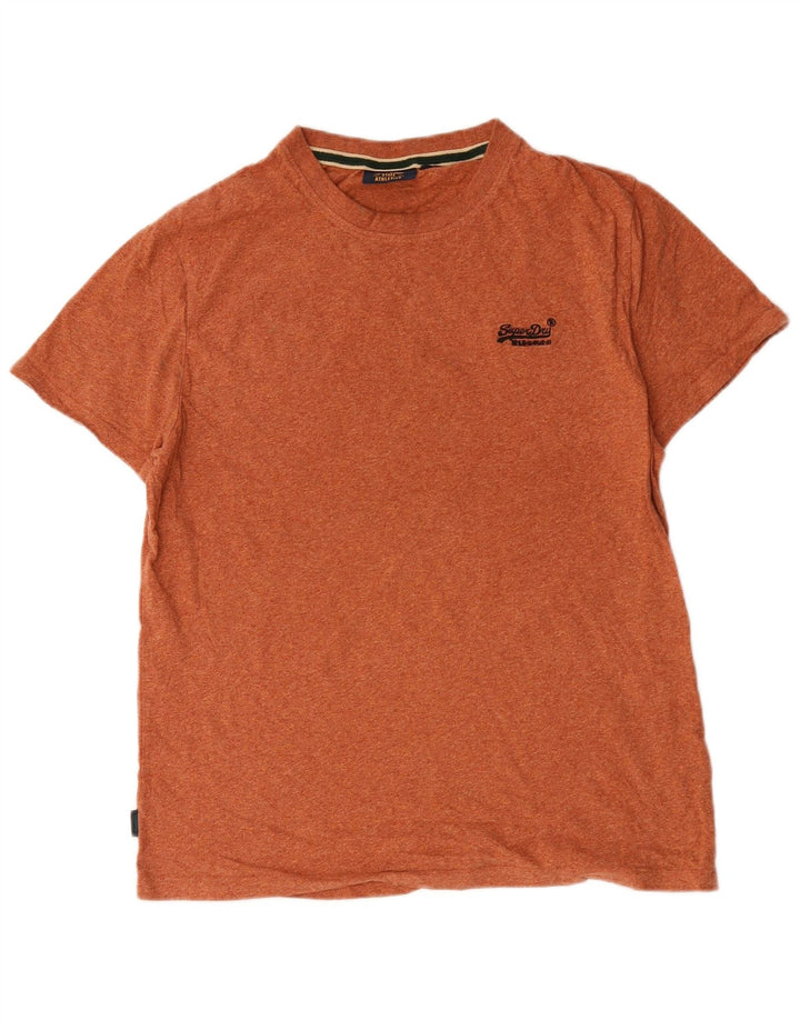 Superdry Herren T-Shirt Top XL Orange Baumwolle