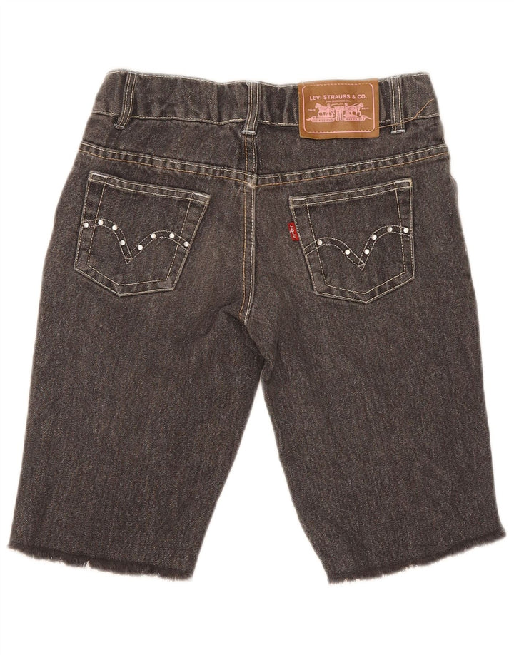 Levi's Mädchen-Jeansshorts, 9–10 Jahre, W24, graue Baumwolle