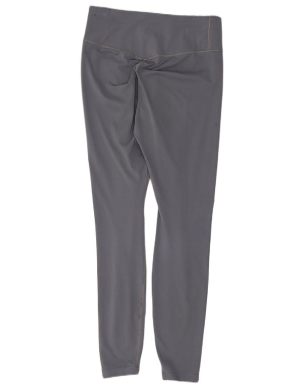 Nike Womens Dri Fit Leggings UK 8 Small Grey Polyester