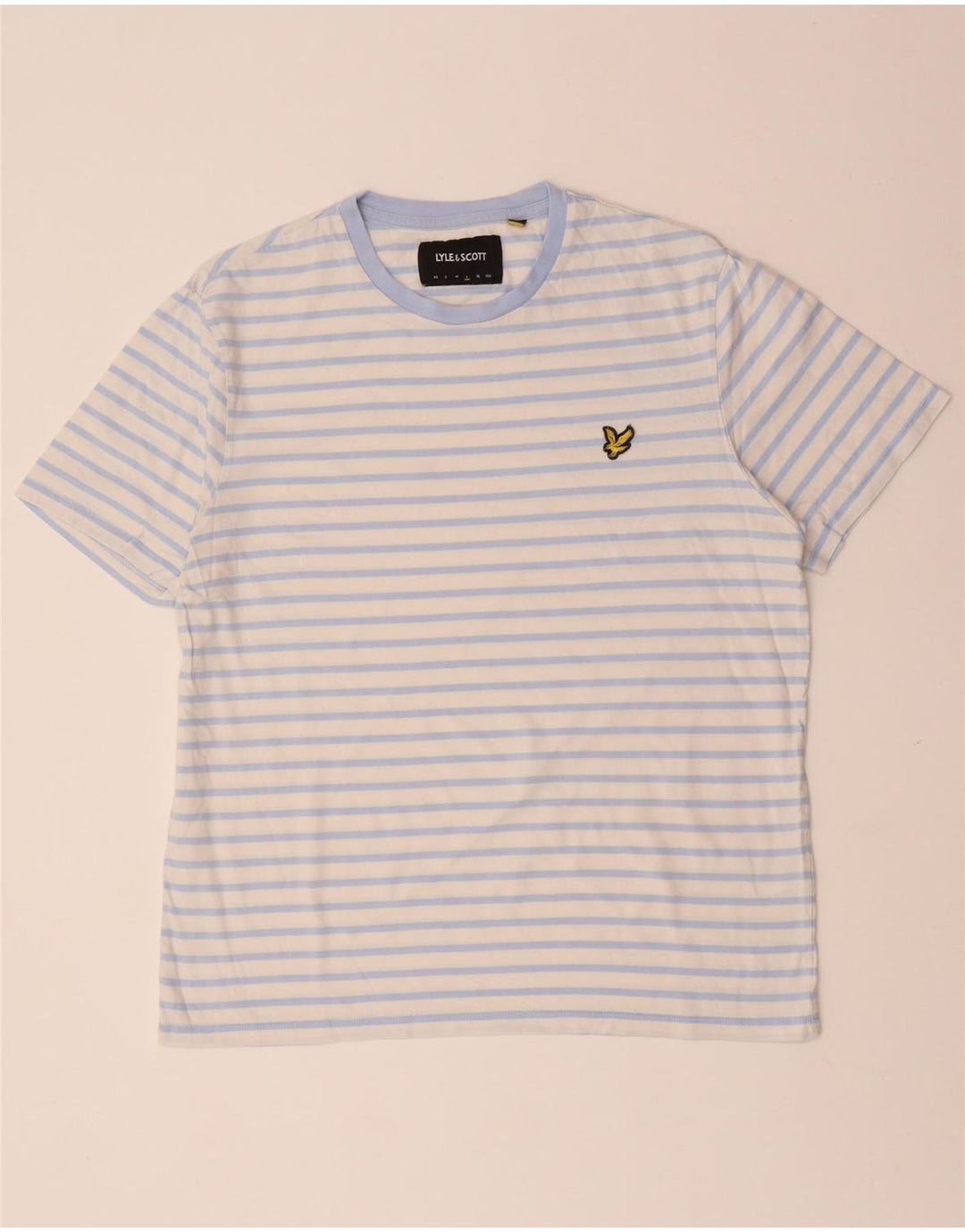 LYLE & SCOTT Damen T-Shirt Top Große weiß gestreifte Baumwolle