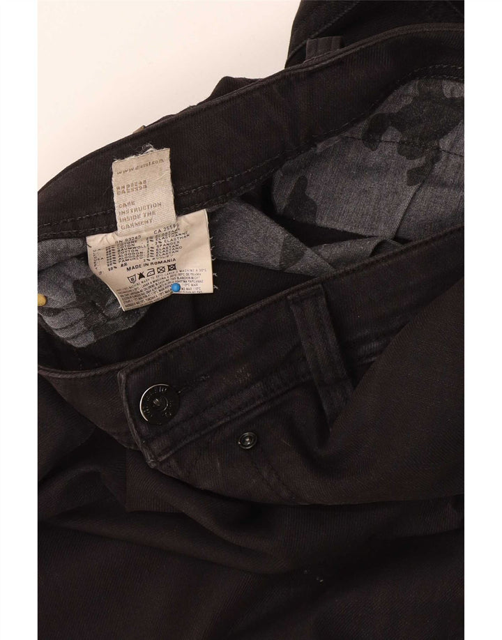 Diesel Herren Slim Jeans W34 L34 Schwarze Baumwolle